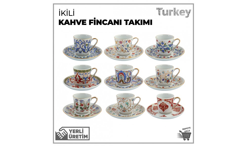 İkili Kutulu Kahve Fincanı Takımı